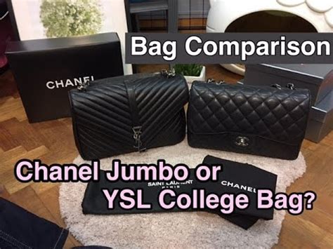 chanel jumbo vs saint laurent college bag|chanel bag for sale.